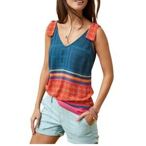 Gabi Nomad Shoulder Tie Top in Multi, Size L